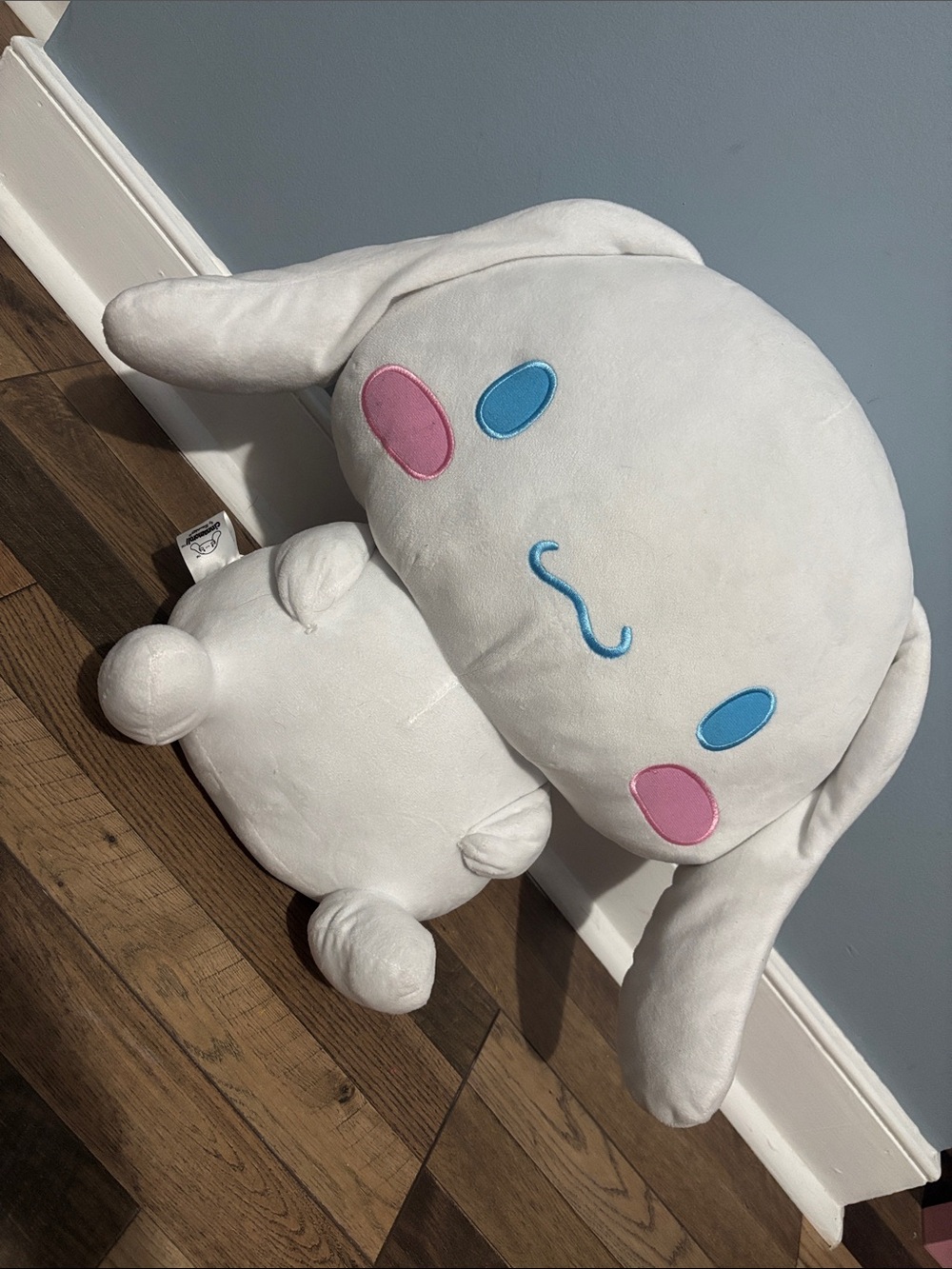 Cinnamoroll-Inspired White Plush Throw Pillow - Soft Home Accent